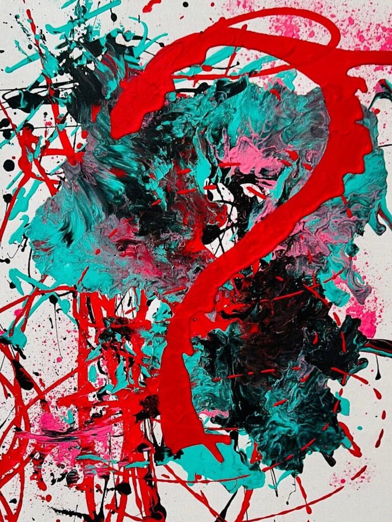 confusione 1, pittura astratta di Silvia Ingoglia - Le Tele di Ginger
